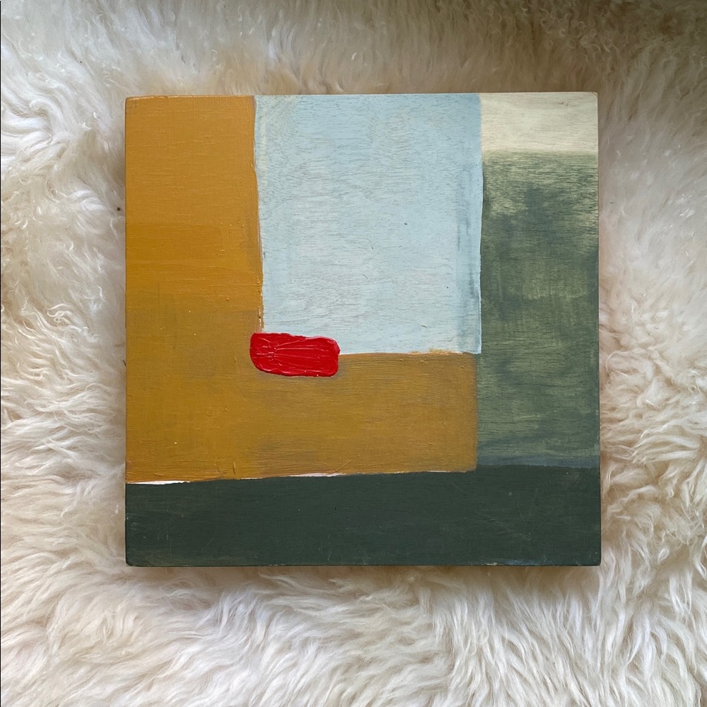 hand painted abstract on wood panel - 2